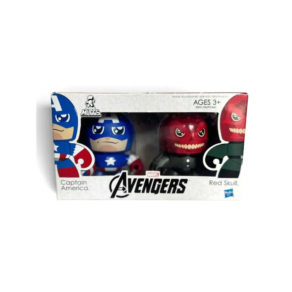 Hasbro Marvel Avengers Mini Muggs Captain America Red Skull 2 Pack 2011 New